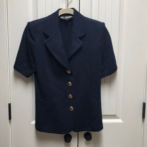 St John Knit short sleeve blazer.